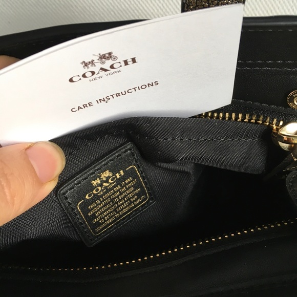 NWT COACH SWAGGER 20 IN METALLIC PEBBLE LEATHER 35990 - Picture 15 of 15